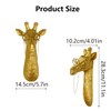 WOPARTY Decorative Gold Giraffe Head Wall Mount with Glasses, Resin