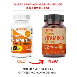 Deva Nutrition Vitamina D2 800 Iu Vegana 90 Tabletas Sabor Sin Sabor                                                                                  