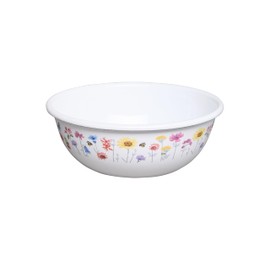 Riess, 0305-070 Flora Enamel Kitchen Bowl 18 cm Length 18.5 x 18.5 x 6.6 cm Base Diameter 9.7 cm Weight 0.29 kg