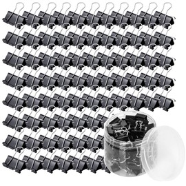 180 Pcs Paper Binder Clips, Mini Bulldog Clips Small Clips for Paper 15mm 5/8 Inch, Office Supplies (Black)