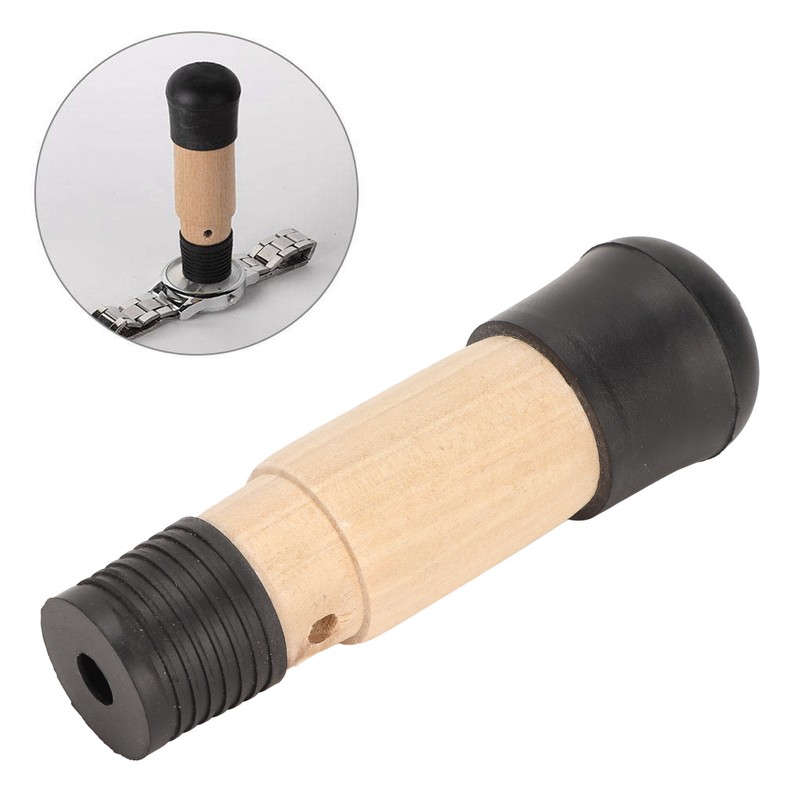 Watch Case Opener Suction Design Rubber Tip Wooden Ergonomic Handle
