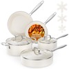 PekGema Ceramic Pots and Pans Set, 11 Pcs Cookware Set
