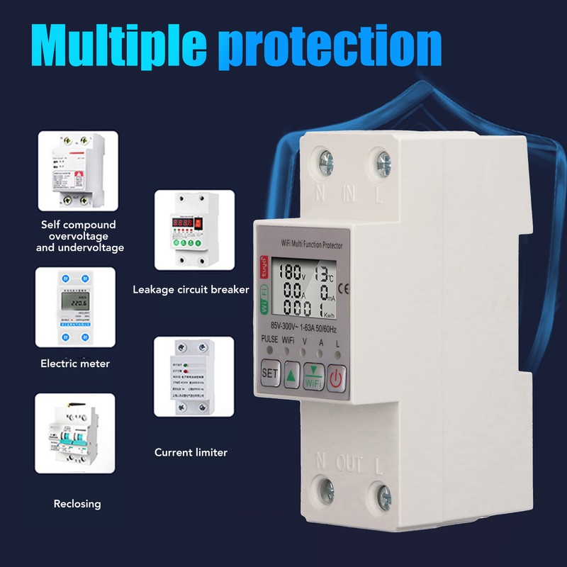 WiFi Smart Power Meter Switch for Tuya Energy Circuit Breaker