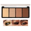 Matte & Glitter 4-Color Eyeshadow Palette, Natural Makeup Palette with