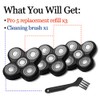3-Pack Pro 5 Replacement Blade Refills for Freebirds Bald Head