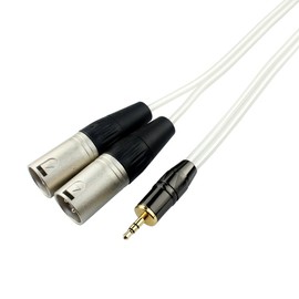 XLR Cable, Microphone Cable, Canon Converter Cable, Audio Cable Stereo Cable, 3.5mm Plug (Male) to 2XLR Plug (Male) Stereo Mini Plug Male to Male (2m)