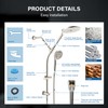 7.5" Rotatable Dual Shower Head with Handheld Combo, Kids Friendly