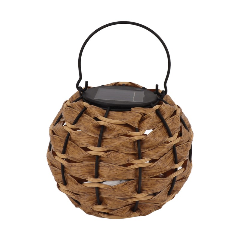 Outdoor Solar Lantern LED Waterproof Hollowed Rattan Ball Solar Hanging