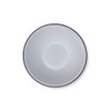 White Enamel Blue Rim Pudding Bowl Oven Tin Dish 20CM