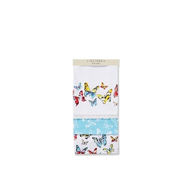 SiXsigma Sports Pack of 3 Tea Towels – 100% Cotton