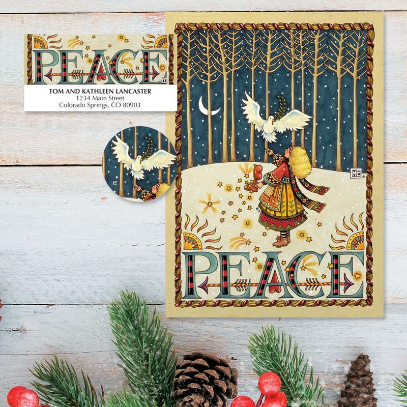 Current Peace Dove Christmas Greeting Cards Set © Mary Engelbreit