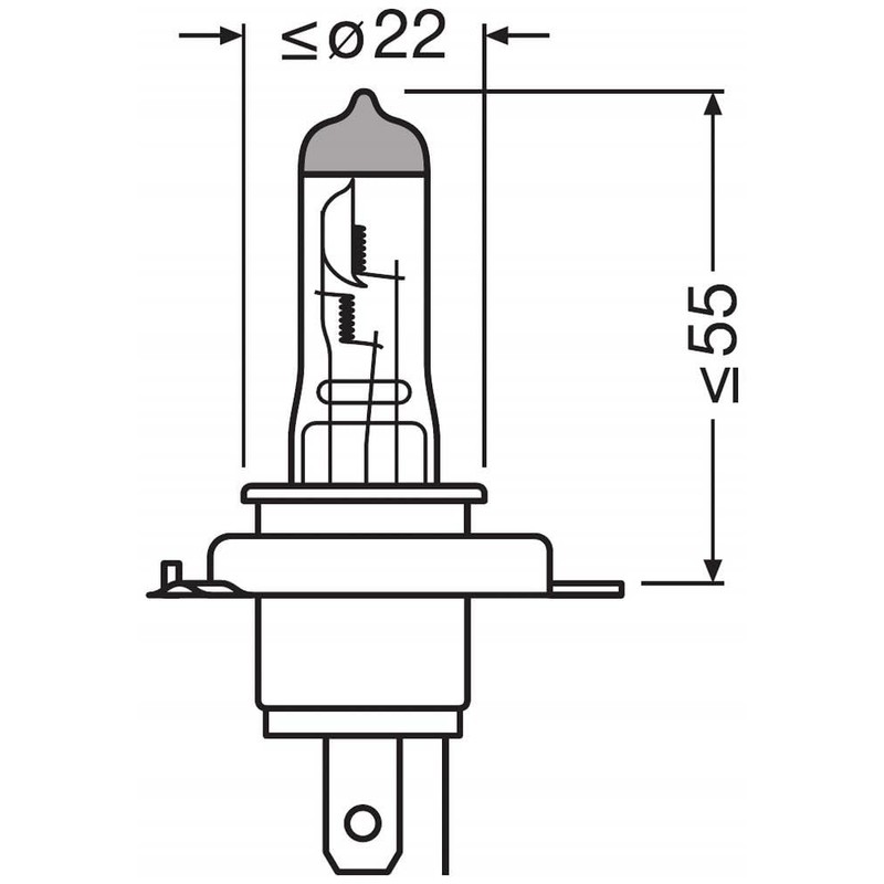 Osram 64196 lamp, H4, 24V, 75/70W, P43t, 1 piece in