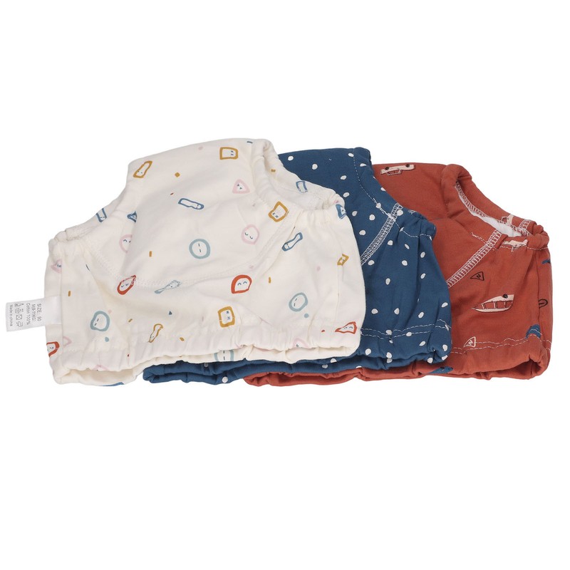 3pcs Baby Absorbent Training Pants Reusable Washable 6 Layers Gauze