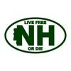 CafePress Green New Hampshire Live Free Or Die Sticker (Oval