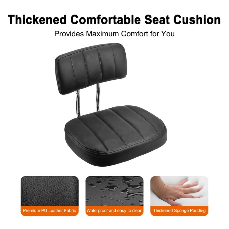 JOSTZHXIN Office Desk Chair with Wheels, Rolling Stool with Backrest
