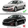 For 2011-2013 Kia Optima Front Bumper Fog Light Set Black