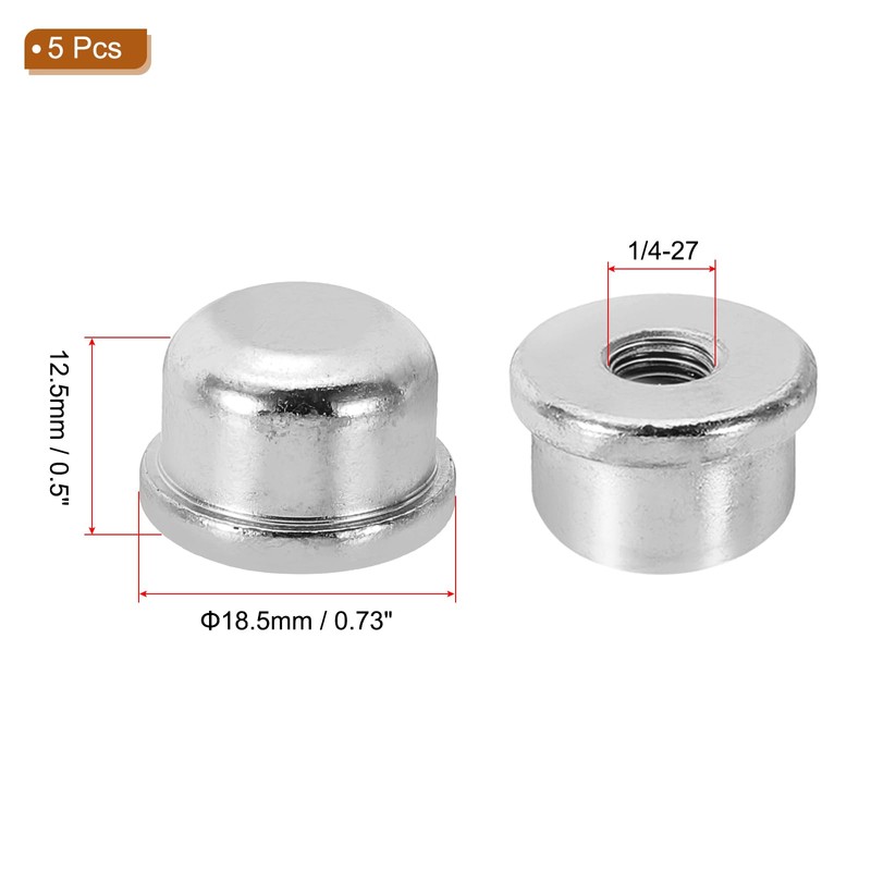 PATIKIL Lamp Finials Caps, Solid Tapped 1/4-27 Thread for Lamp