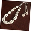 LIFKOME 3pcs Unique Shell Choker Necklace Alloy Pendant Short Clavicle