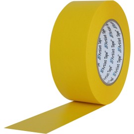 ProTapes Artist Tape Flatback Printable Paper Board or Console Tape, 60 Yds Length X 1/2" Width, Yellow (Pack of 1)