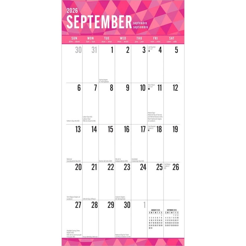 Plato Jumbo Grid Large Print 2026 12x24" (Hanging) Square Wall
