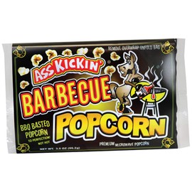 ASS KICKIN' BBQ Microwave Popcorn Bags - 12 Pack - Ultimate Barbecue Gourmet Popcorn Gift - Makes a Great Movie Theater Popcorn or Snack Food for Movie Night
