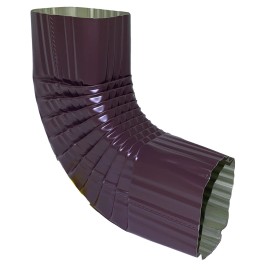 Aquabarrel 90 degree Aluminum Gutter Elbow Style B - Royal Brown, 2" x 3"