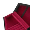 Laroal Mini Coffin Shaped Gothic Jewelry Box Plush Velvet Small