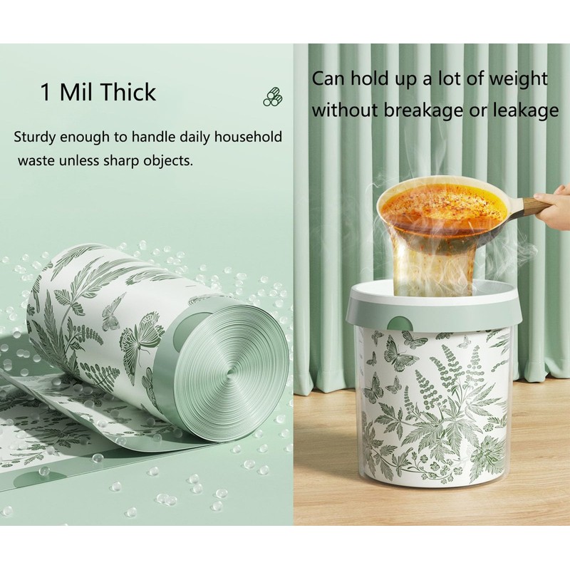 4 Gallon Small Trash Bags No-Tearing Drawstring 1.1 Mil Thick