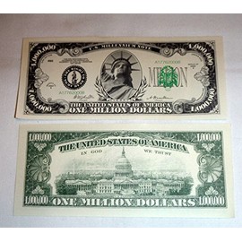 Traditional One Million Dollar Bill - Single