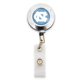 FTH North Carolina Tar Heels Badge Reel with Alligator Clip