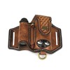 Tourbon Men's EDC Leather Pouch for Belt Multitool Sheath Folding
