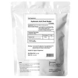 UKHealthHouse Hyaluronic Acid Supplement (1000 KDA) Vegan Triple Strength Hyaluronic Acid Powder Natural Skin, Hair & Joint Supplement for Women & Men (10g)