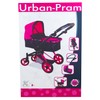 Lissi Urban Baby Doll Pram, Pink,black Small