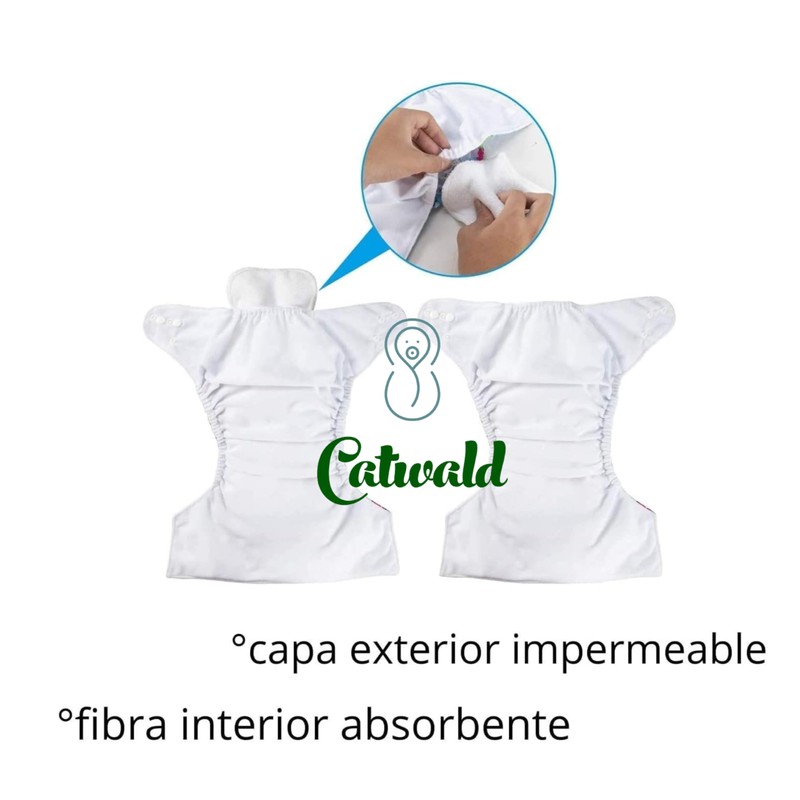 CATWALD - Insertos blancos de 4 capas en microfibra de