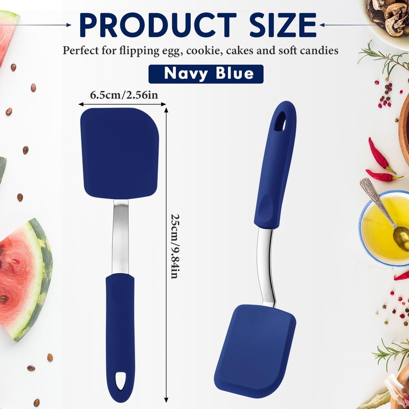 Yetene Small Silicone Spatula Flexible Silicone Cookie Spatula Heat Resistant