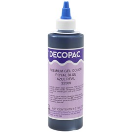 DECOPAC Premium Gel Food Color, Edible Coloring For Use with Buttercream or Whipped Icing, Fondant & Piping Gel, Highly Concentrated Gel, 8oz - Royal Blue