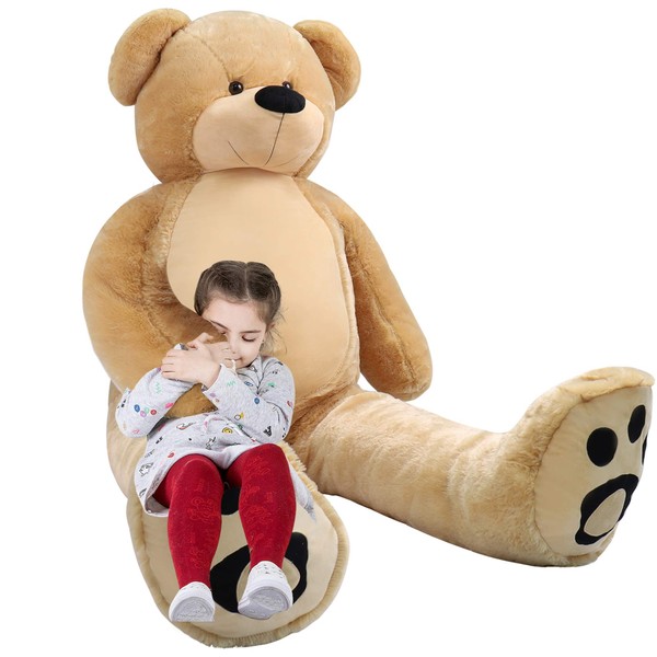 WOWMAX Giant Huge Teddy Bear Cuddly Stuffed Plush Animals Daney Life Size Bear Toy Doll for Birthday Valentine's Day Brown 6 Foot 72 Inches