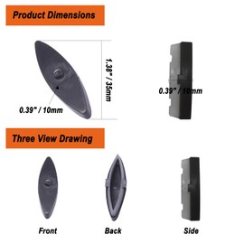 Bumper Kit of Toilet Seat, Replacement Repair Part K-1133070 Toilet Seat Bumpers Service Compatible with Kohler Toilet k-4636 k-4713, Pack of 4, Black