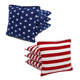 Free Donkey Sports ACA Regulation Cornhole Bags(25 Colors to Choose from) (Stars/Stripes)