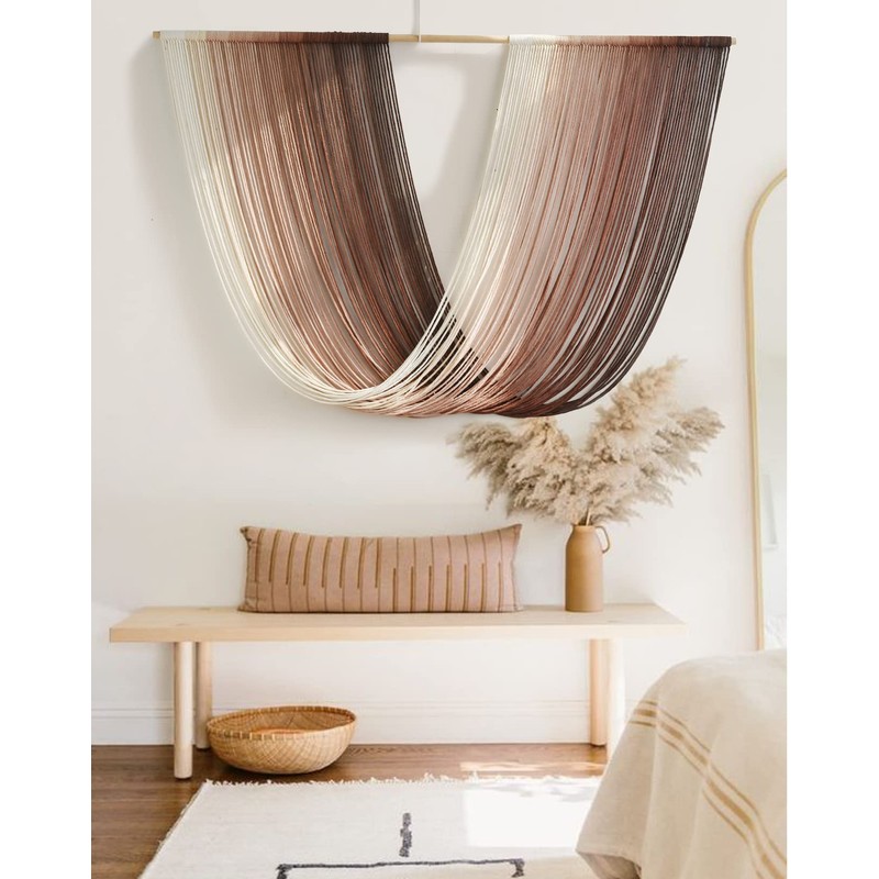 Flber Tie-Dye Macrame Wall Hanging Large Bohemian Yarn Tapestry Wall