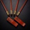 Reusable Chopsticks-Chinese Natural Wooden Chopstick,With Holder and Carrying Bag Present