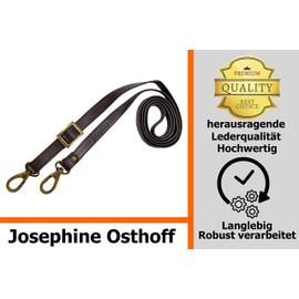 Josephine Osthoff Handtaschen-Manufaktur 2 cm Leather Shoulder Strap, Genuine Leather on Both Sides - Brown -