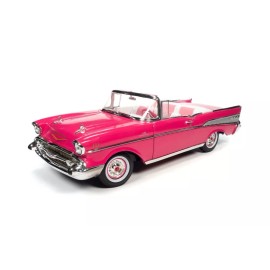 Auto World 1957 CHEVY BEL AIR CONVERTIBLE 1/18 scale DIECAST CAR AUTO WORLD AWSS128