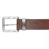 Nautica Men's Casual Padded Leather Belt with Signature Ornament, Signature