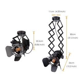 Lywins E26 Loft Vintage Ceiling Lights Industrial Iron Spotlight Industrial American Style Iron Spots for Clothing Shop Bar Coffee Shop