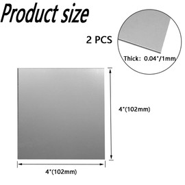 1mm Thick Titanium Plate Sheet - 4" x 4" x 0.04" Titanium Sheet Plate,Titanium Metal Sheet for Aerospace Industrial UAV Remote Control Car DIY 2 PCS