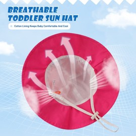 BAVST Baby Sun Hat Girls Floppy Bucket Hat Summer Toddler Outdoor Cap for Swim Beach (Rose, 50cm)