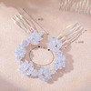 Foyte Crystal Wedding Hair Comb Leaf Headpiece Silver Rhinestone Hair