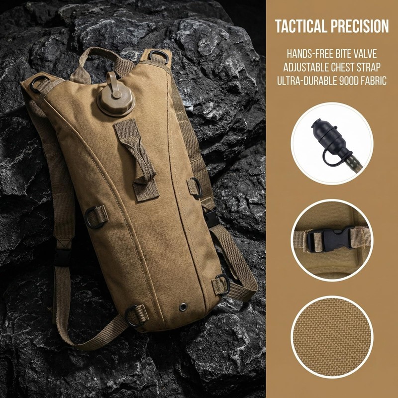 Water Backpack for Hiking 3L, Hydration Backpack with Hose, Ideal