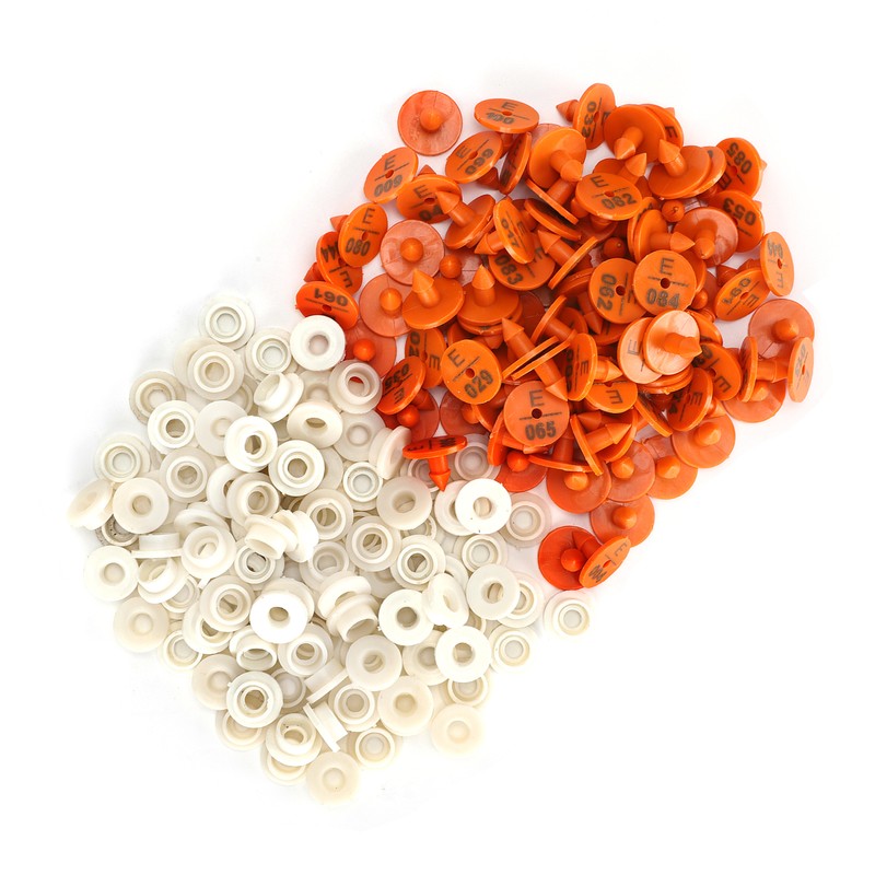 100 Sets Rabbits Ear Tag Numbered Ear Marker Animal Identification